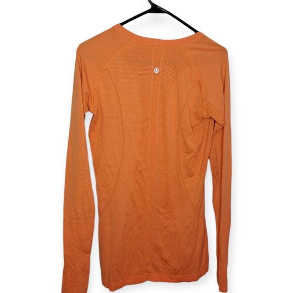 Lululemon Run: Swiftly Tech Women's Long Sleeve Scoop Pizzaz Orange size 10 - Picture 4 of 6